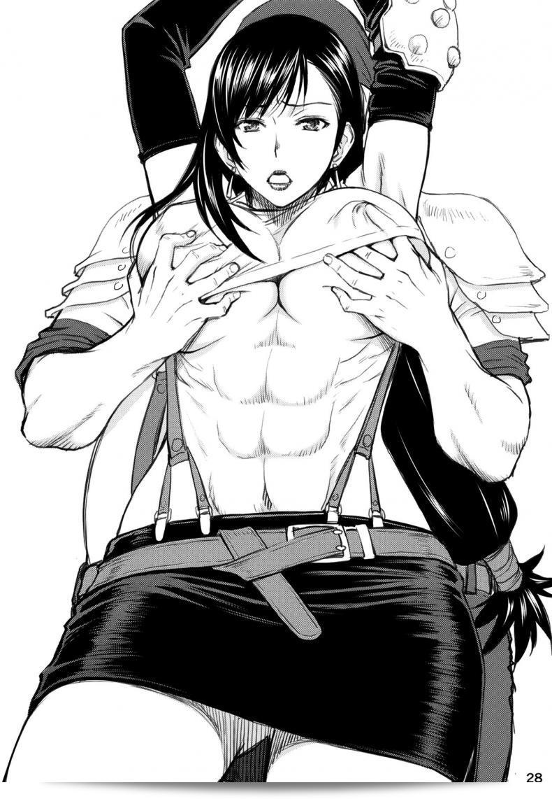 จากการสัมภาษณ์งานของทีฟ่า [High Thrust (Inomaru)] Tifa-san no Fuuzoku Kinmu (Final Fantasy VII) 55