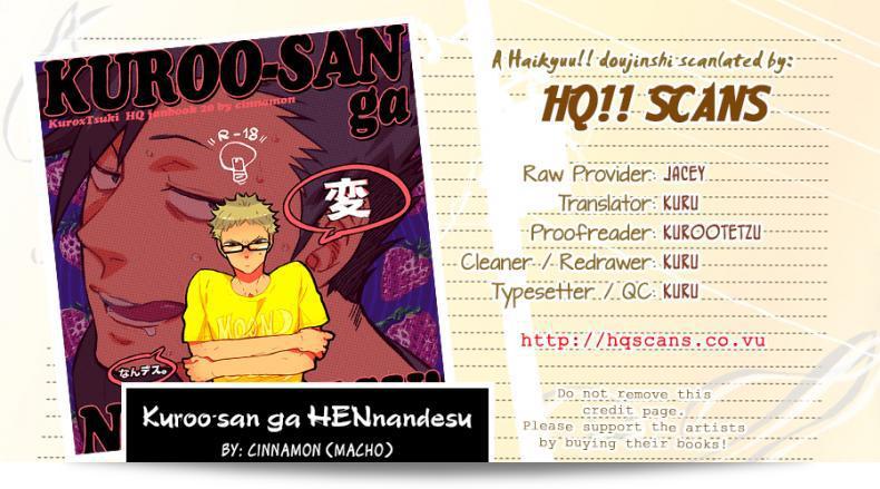 คุโระซังเปลี่ยนมาเป็นซีนนาม่มาช่ะ (Macho) - คุโระซังเจ็บได้! (ไฮคิว!!) 59