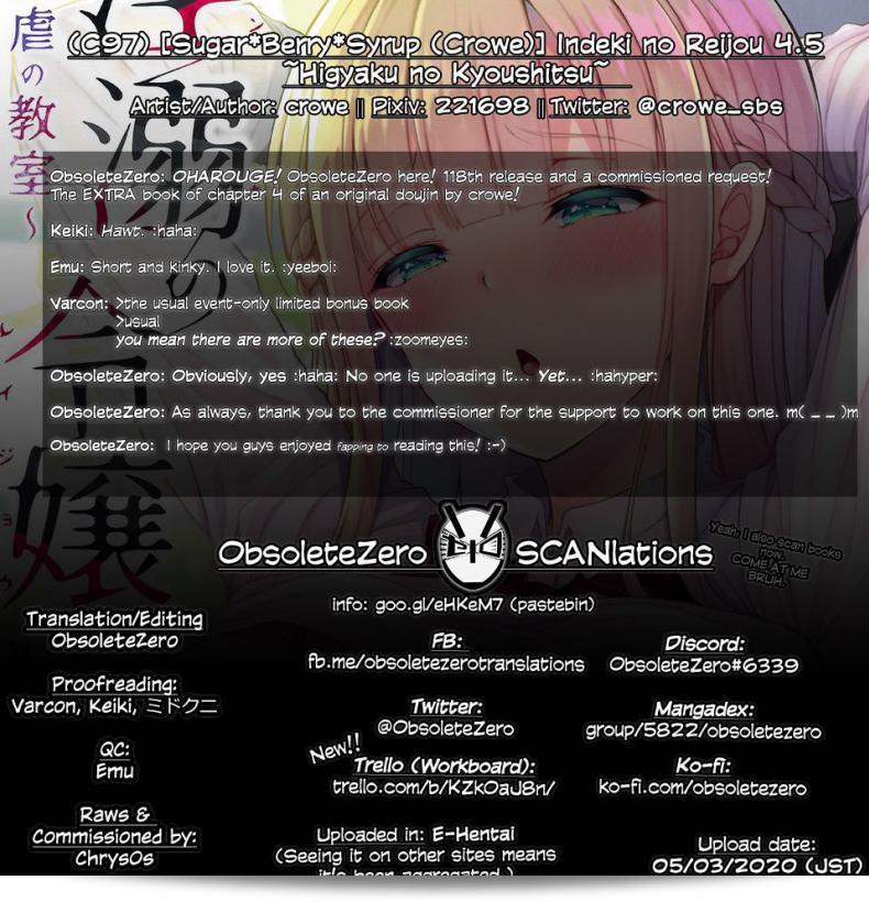 คุณสามารถรับมันไหม (C94) [Sugar*Berry*Syrup (Crowe)] Indeki no Reijou 1 ~Hoka no Kyoushi (Otoko) ni Shojo o Ubawarete...~ | Dirty Girl 1~My Virginity was Robbed by Another Teacher ภาค 45 37